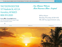 Tablet Screenshot of hawaiikaitoothdoctor.com